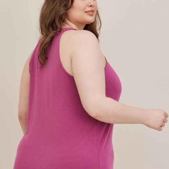 Torrid Knit Cupro High Neck Twist Top purple knit new nwt 2x 18 20 - Picture 3 of 11